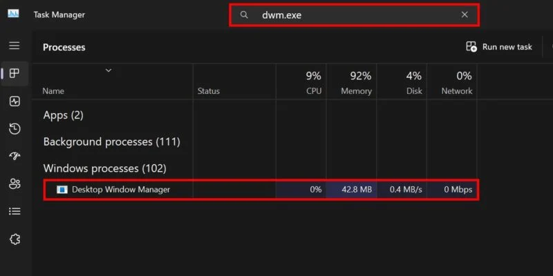 Desktop Window Manager (dwm.exe)