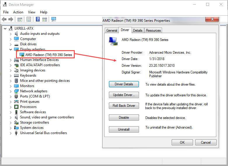 Install the AMD driver